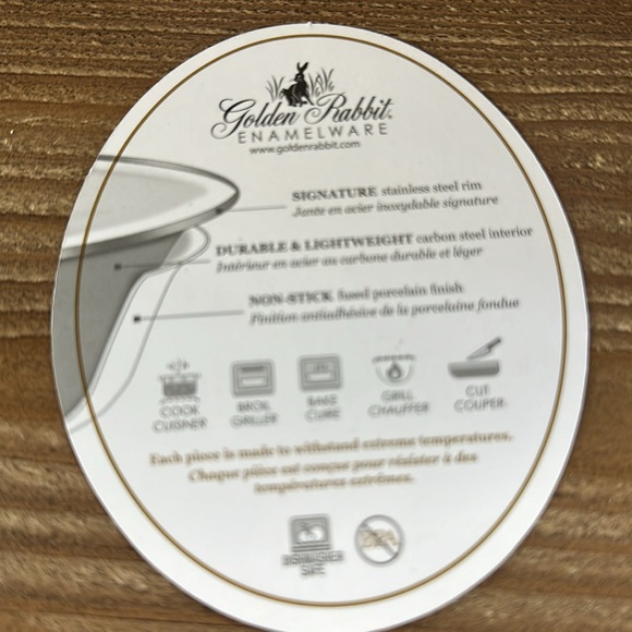 New Golden Rabbit Enamelware 2.5 quart - Picture 7 of 8